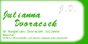 julianna dvoracsek business card